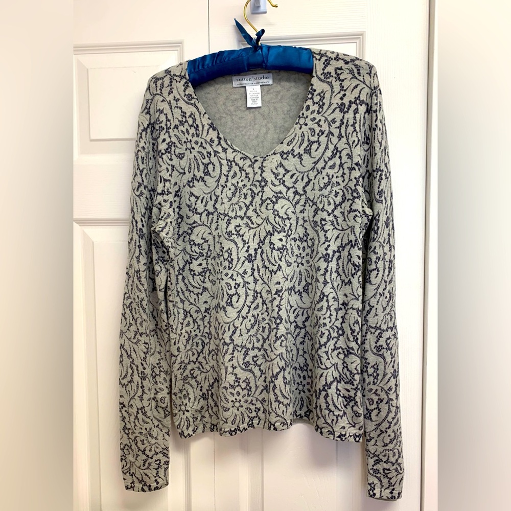 Sutton Studio long sleeve sweater made exclusively for Bloomingdales
